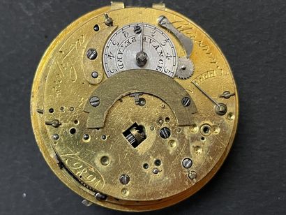 Pocket watch in two-tone gold, decorated...