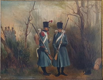Ecole Française fin XIX°

Scène militaire...