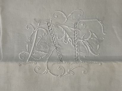 White sheet with inlays of Venetian motifs...