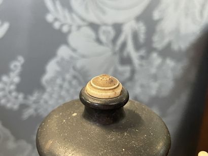 Rouet de salon en acajou, bois teinté et...