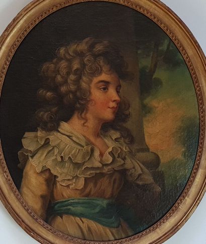 Ecole anglaise XIX° dans le gout du XVIII°

Portrait...