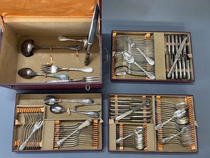 D'ARGENTAL silver-plated cutlery set.

Shell...