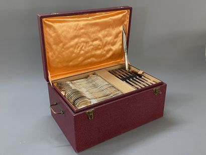 D'ARGENTAL silver-plated cutlery set.

Shell...