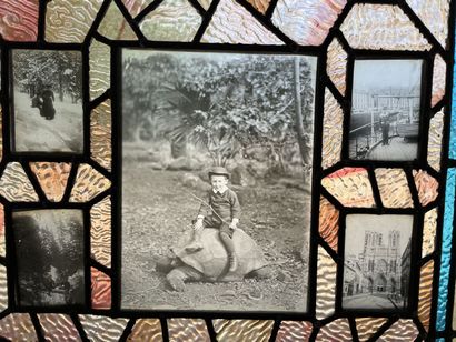 Vitrail de démonstration du procédé photographique...