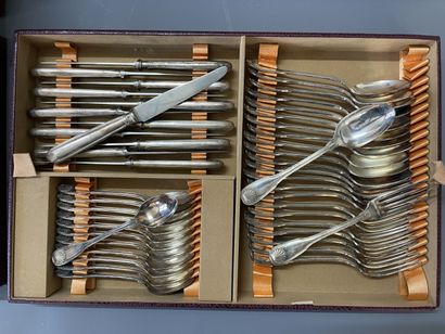 D'ARGENTAL silver-plated cutlery set.

Shell...