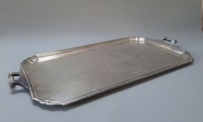 Large silver plated serving tray.

86 x 56...