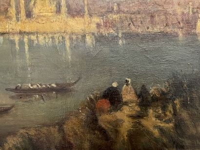 French school XIX° in the taste of Ziem.

Boats...