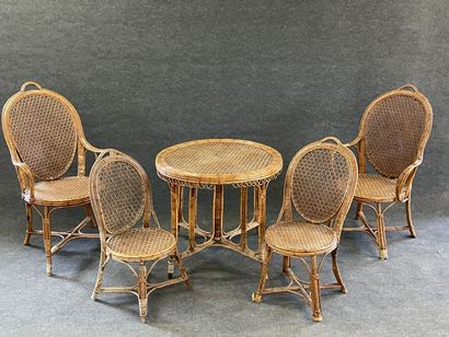 Winter garden furniture in wicker early XX...