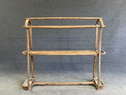 Curved wooden clothes rack, intermediate...