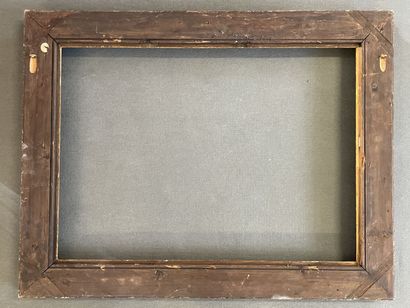 Wood and gilded stucco frame with acanthus...