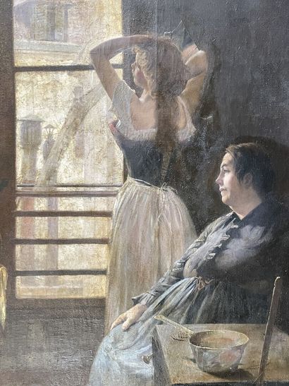 Ulysse ROY (XIX-XX) 

Women at the window.

Large...
