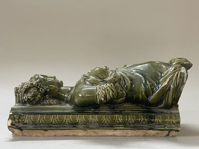 Pair of ornamental caryatids, in enamelled...