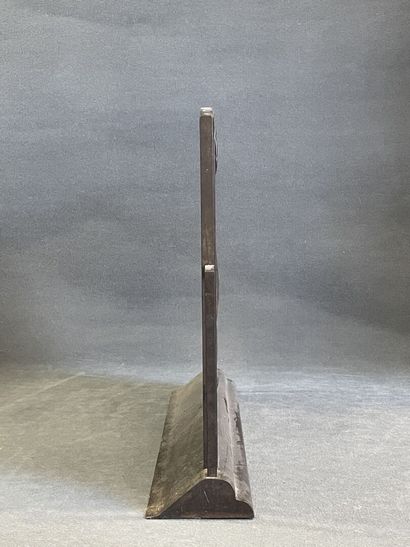 Fireguard in patinated metal representing...