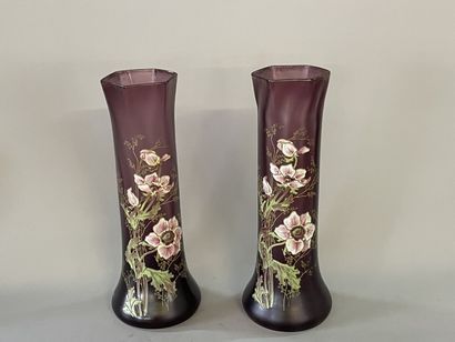 LEGRAS or MONTJOYE 

Pair of large vases...