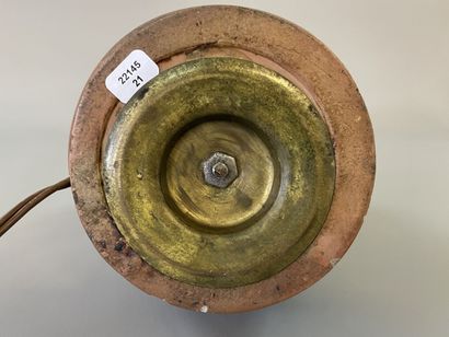 CIBOURE

Pierced stoneware lamp, storks decoration.

H....