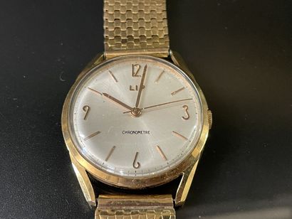 
LIP men's bracelet watch in gold 750°/00,...