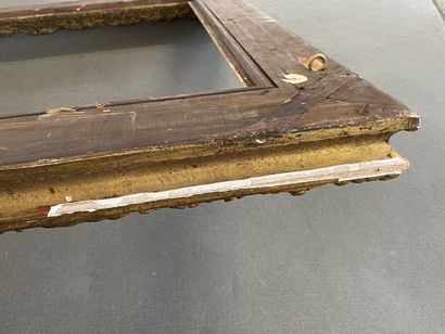 Wood and gilded stucco frame with acanthus...