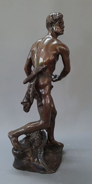 Hunter with a bow.

Proof in patinated bronze.

H:...