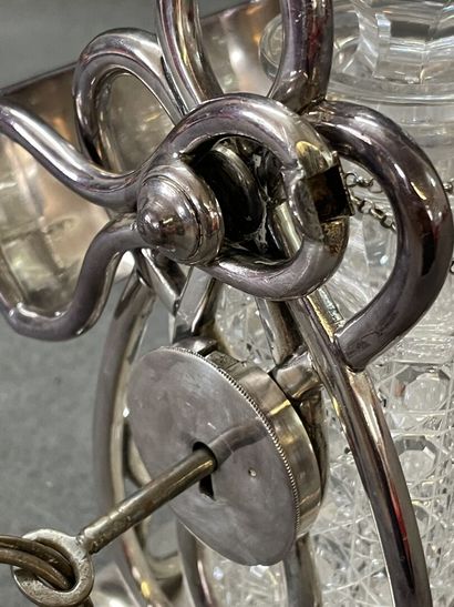 Silver plated metal liquor cabinet, including...