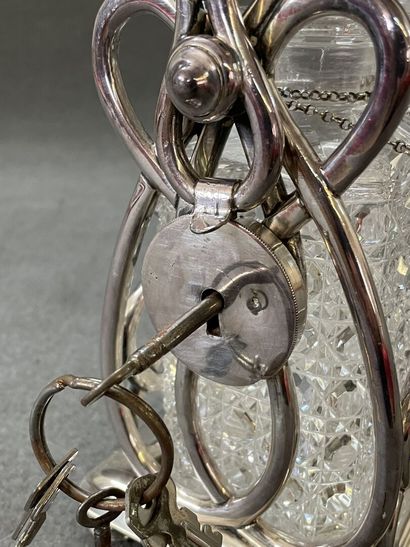 Silver plated metal liquor cabinet, including...