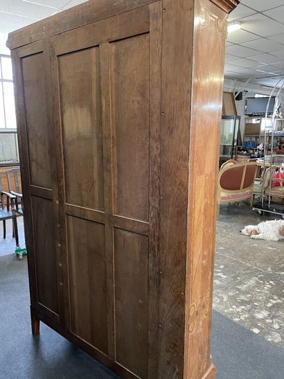 Walnut frieze display case, opening with...