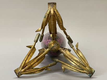 Maison GIROUX Opaline vase decorated with...