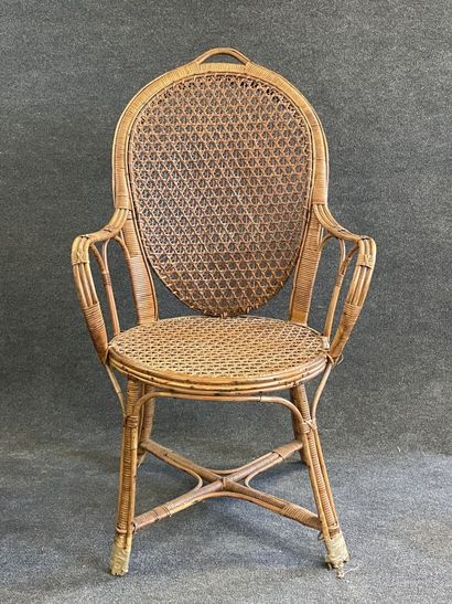 Mobilier de salon de jardin d'hiver en osier...