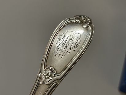 Twelve pieces of silver cutlery, Minerva...