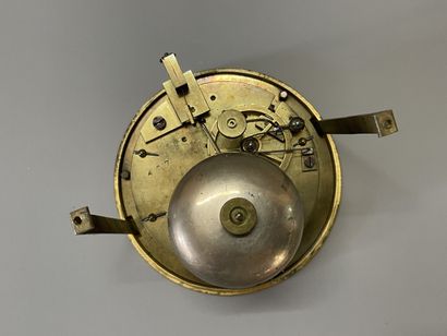 Marble, malachite and gilt bronze clock,...