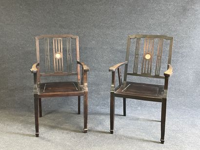 Paire de fauteuils asiatiques début XX°....