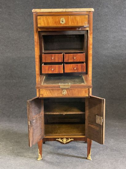 Secretary of child with floral marquetry,...