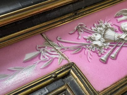 Alphonse GIROUX: working table set with pink...