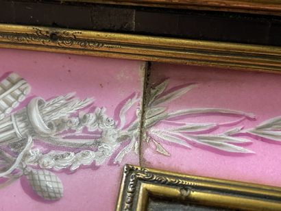 Alphonse GIROUX: working table set with pink...