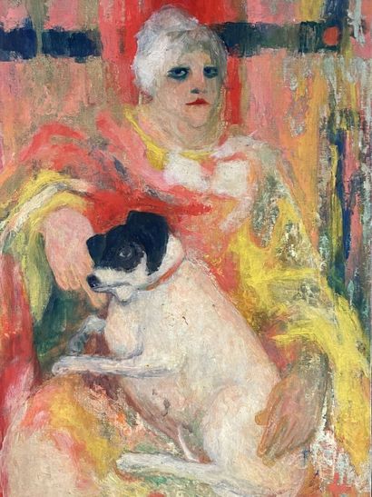 Jeanne SOCQUET (1928)

Femme au chien.

huile...