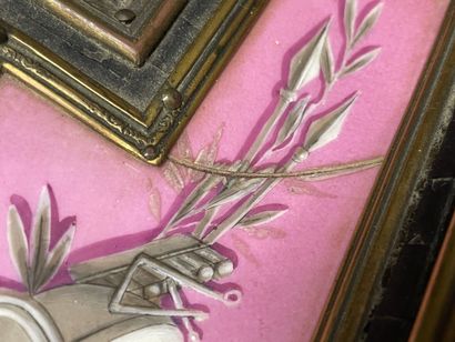 Alphonse GIROUX: working table set with pink...