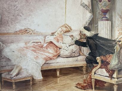 Lucius ROSSI (1846-1913)

Femme allongée.

Aquarelle...