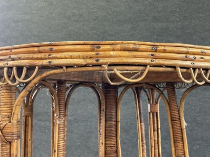 Mobilier de salon de jardin d'hiver en osier...