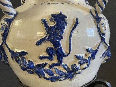 SPAIN 19TH C.

Important enamelled earthenware...