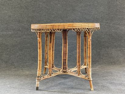 Mobilier de salon de jardin d'hiver en osier...