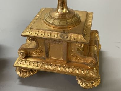 Gilt bronze and porcelain plate mantelpiece....