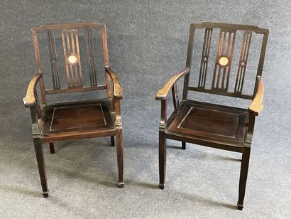 Paire de fauteuils asiatiques début XX°....