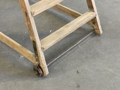 Mobile staircase, library or sculptor. Casters...