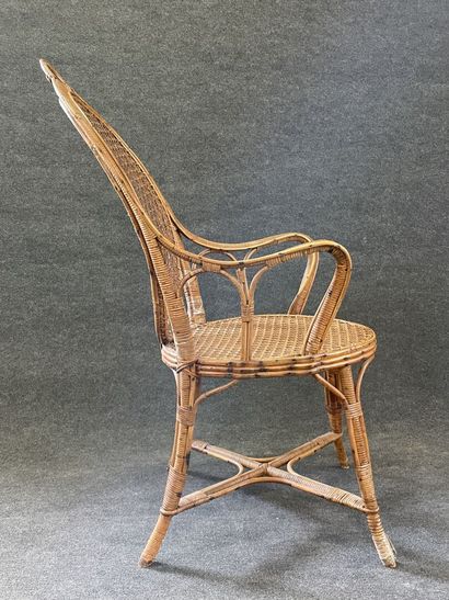 Mobilier de salon de jardin d'hiver en osier...