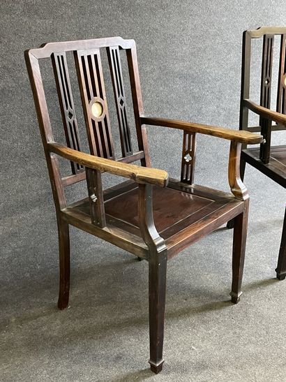 Paire de fauteuils asiatiques début XX°....