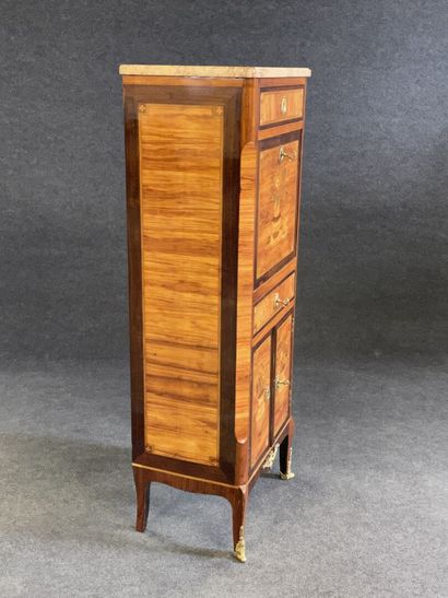 Secretary of child with floral marquetry,...