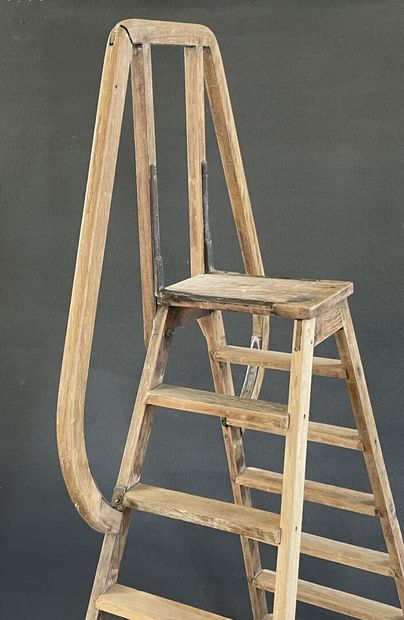Mobile staircase, library or sculptor. Casters...