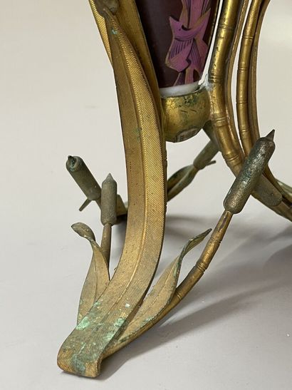 Maison GIROUX Opaline vase decorated with...