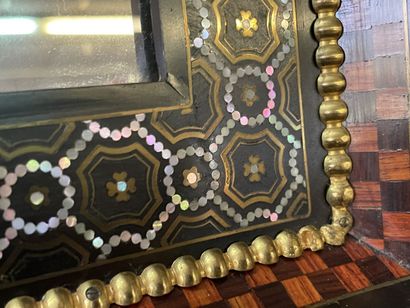 Alphonse GIROUX: working table set with pink...