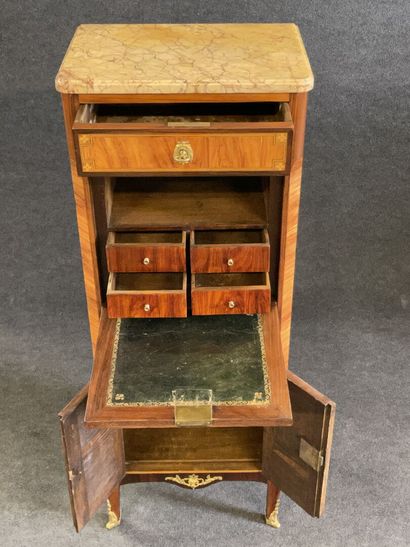 Secretary of child with floral marquetry,...
