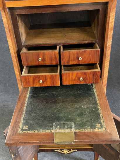 Secretary of child with floral marquetry,...